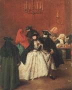 Pietro Longhi Masked venetians in the Ridotto china oil painting reproduction